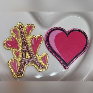 Flatback Eiffel Tower Paris Love Crafts Keychain Magnet Acrylic Bag Clip Journal